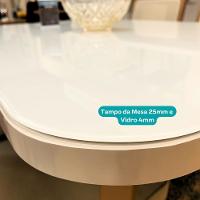 Conjunto Sala De Jantar 4 Cadeiras Dácia Carraro Gelo E Rosê - 5