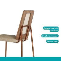 Conjunto Sala De Jantar 4 Cadeiras Dácia Carraro Gelo E Rosê - 8