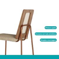 Conjunto Sala De Jantar 6 Cadeiras Catânia Carraro Petra E Rosê - 5