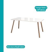 Conjunto Sala De Jantar 6 Cadeiras Sevilha Carraro Gelo E Rosê - 3