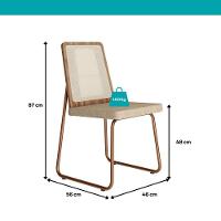 Conjunto Sala De Jantar 6 Cadeiras Sevilha Carraro Gelo E Rosê - 8