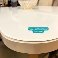 Conjunto Sala De Jantar 6 Cadeiras Cilícia Carraro Gelo E Rosê - 3