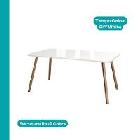 Conjunto Sala De Jantar 6 Cadeiras Cilícia Carraro Gelo E Rosê - 8