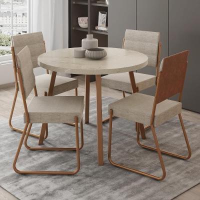 Conjunto Sala De Jantar 4 Cadeiras Dália Carraro Petra Rose