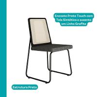 Conjunto Sala De Jantar 6 Cadeiras Catânia Carraro Nogal E Preto - 6