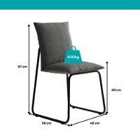 Conjunto Sala De Jantar 4 Cadeiras Monte Carlo Carraro Nogal E Preto - 8