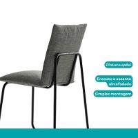 Conjunto Sala De Jantar 4 Cadeiras Monte Carlo Carraro Nogal E Preto - 9