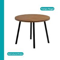 Conjunto Sala De Jantar 4 Cadeiras Bolzano Carraro Nogal E Preto - 3