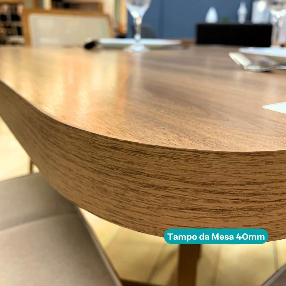 Conjunto Sala De Jantar 4 Cadeiras Belluno Carraro Nogal E Preto - 5