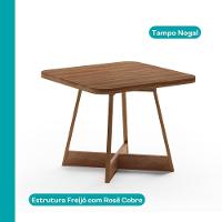 Conjunto Sala De Jantar 4 Cadeiras Belluno Carraro Nogal E Rosê - 3