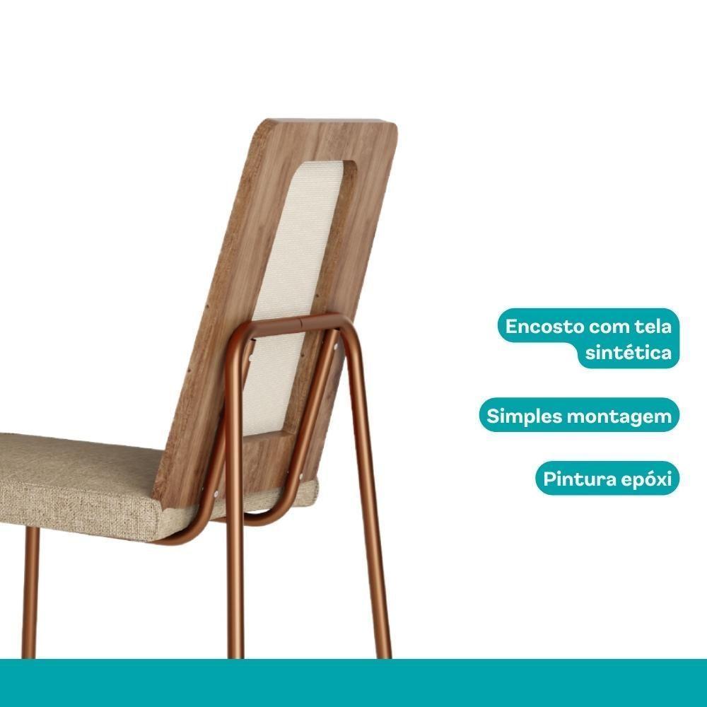 Conjunto Sala De Jantar 4 Cadeiras Trento Carraro Petra E Rosê - 9