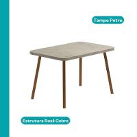 Conjunto Sala De Jantar 4 Cadeiras Trento Carraro Petra E Rosê - 3