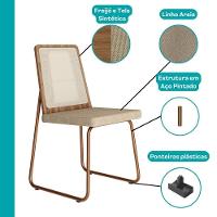 Conjunto Sala De Jantar 4 Cadeiras Trento Carraro Petra E Rosê - 7