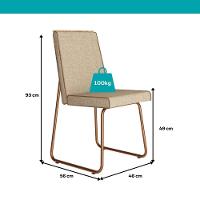 Conjunto Sala De Jantar 6 Cadeiras Arezzo Carraro Nogal E Rosê - 8