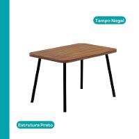 Conjunto Sala De Jantar 4 Cadeiras Trento Carraro Nogal E Preto - 3