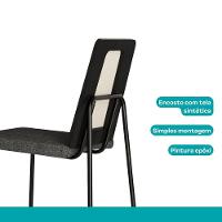 Conjunto Sala De Jantar 4 Cadeiras Trento Carraro Nogal E Preto - 9