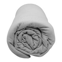 Lençol Com Elástico Queen Portallar Malha 100% Algodão Liso Linha Casa Cinza - 2