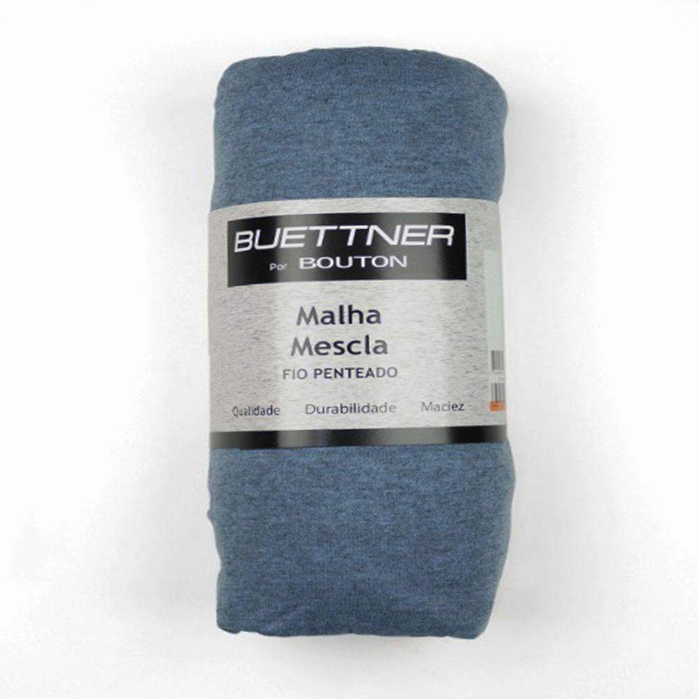 Lençol Com Elástico Buettner Solteiro Malha Mescla 88mx188mx25cm Azul - 1