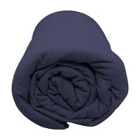 Lençol Com Elástico Casal Portallar Malha 100% Algodão Liso Linha Casa Azul Profundo - 2