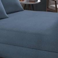 Lençol Com Elástico Buettner Casal Malha Mescla 138mx188mx30cm Azul - 2