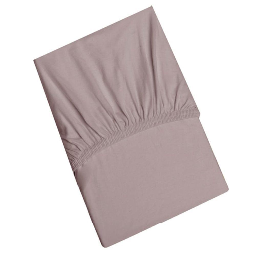 Lençol Tecebem Solteiro Malha C/ Elástico Liso 88cmx188mx30cm Rosinha - 1