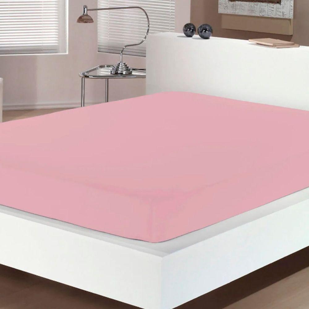 Lençol Avulso Buettner King Malha 100% Algodão Image Com Elástico Rose - 3
