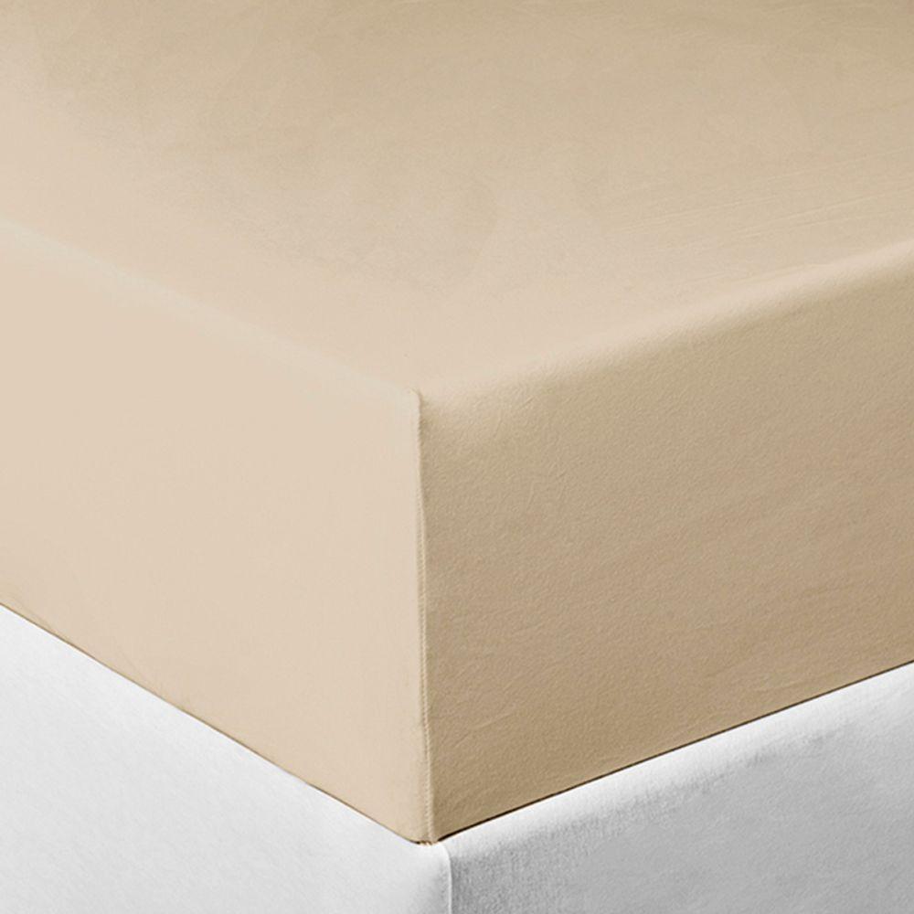 Lençol Tecebem Solteiro Malha C/ Elástico Liso 88cmx188mx30cm Trigo - 2