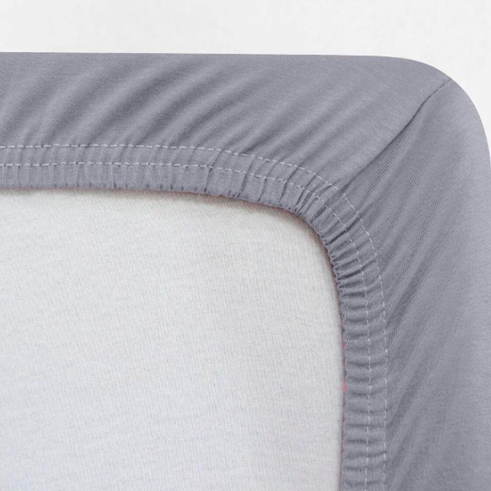 Lençol Avulso Buettner Queen Malha 100% Algodão Image Com Elástico Cinza - 2