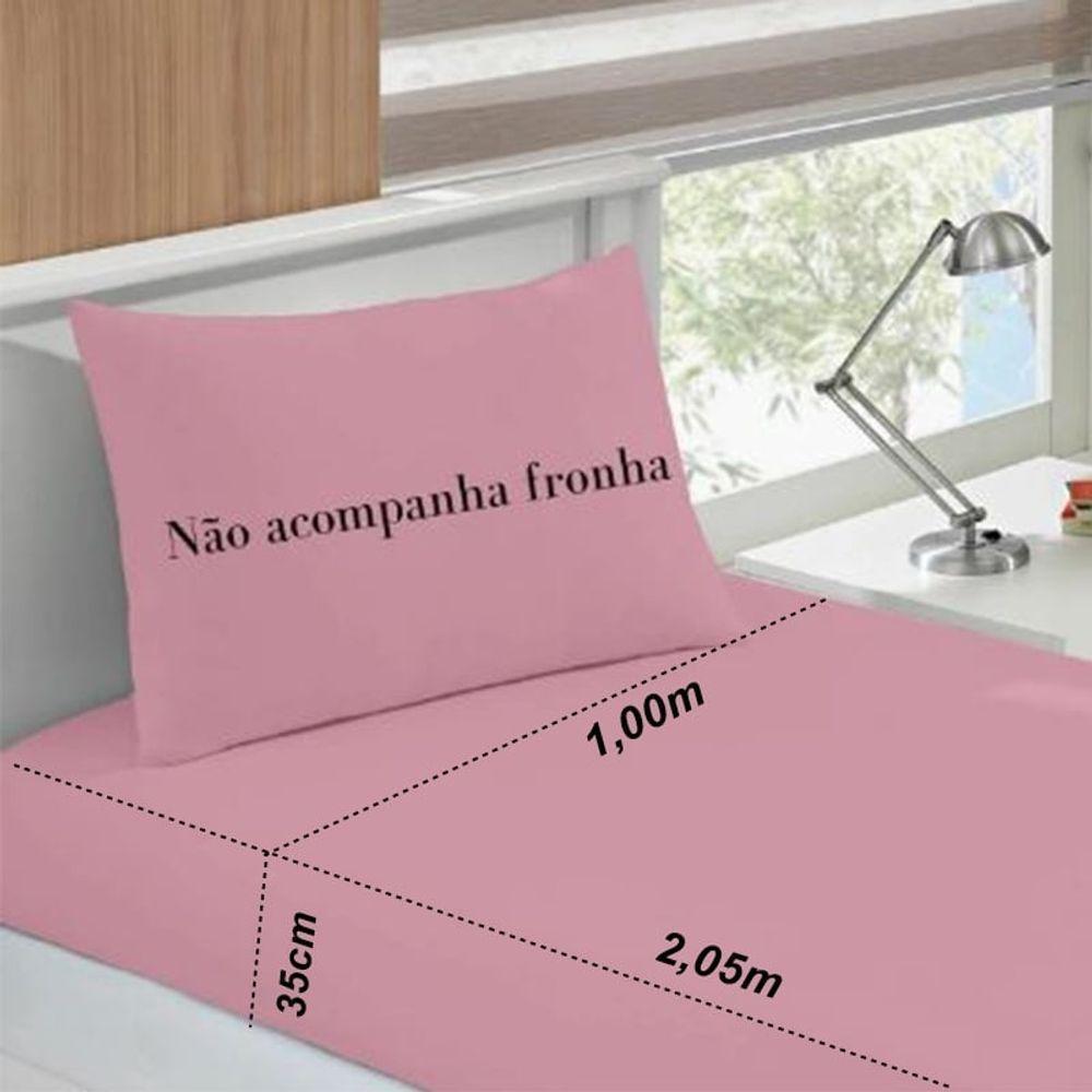 Lençol Buettner Solteiro King Malha 100% Algodão Basic Liso Com Elástico Rose Blush - 3