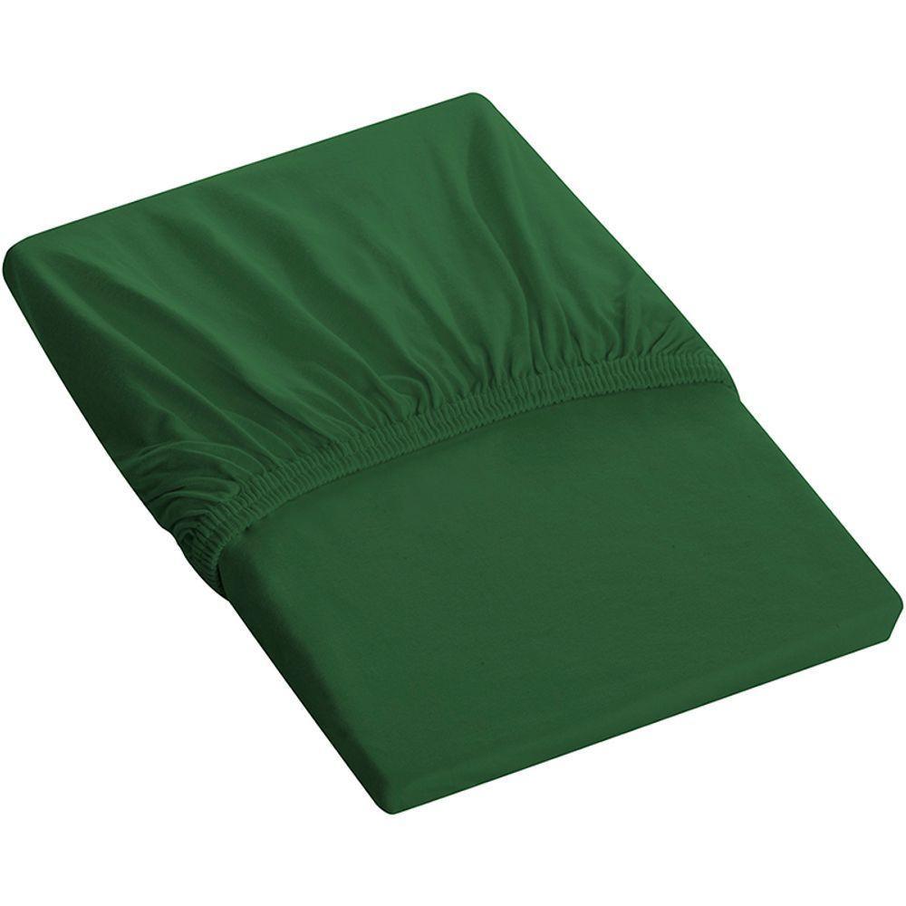 Lençol Tecebem Solteiro King Malha C/ Elástico Liso 100mx203mx40cm Oliva - 1