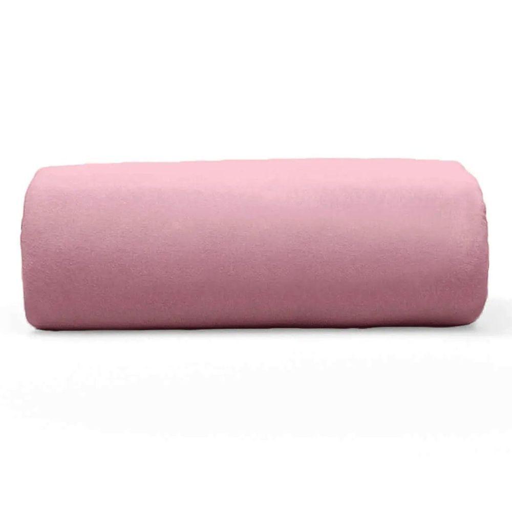 Lençol Buettner Queen Malha 100% Algodão Basic Liso Com Elástico Rose Blush - 1