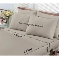 Lençol Buettner King Malha 100% Algodão Basic Liso Com Elastico Trigo - 3