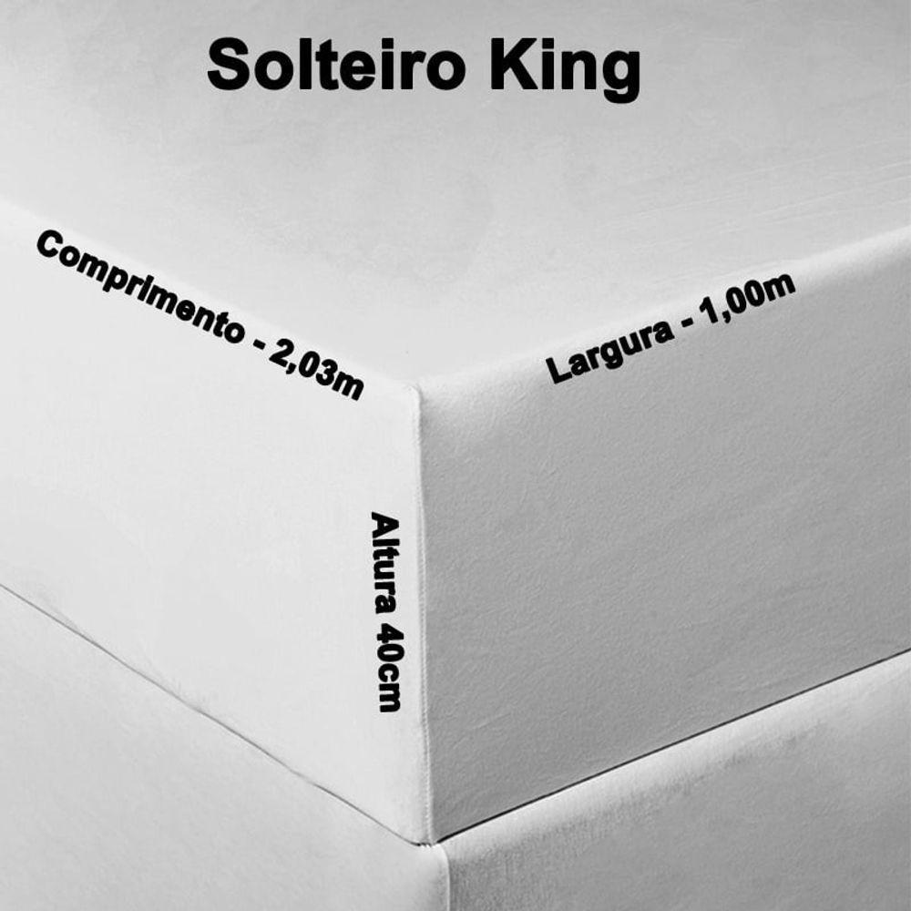 Lençol Tecebem Solteiro King Malha C/ Elástico Liso 100mx203mx40cm Branco - 3