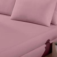 Lençol Buettner Casal Malha 100% Algodão Basic Liso Com Elástico Rose Blush - 2