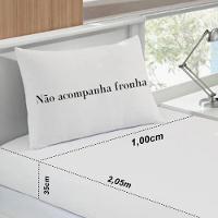 Lençol Buettner Solteiro King Malha 100% Algodão Basic Liso Com Elastico Branco - 3