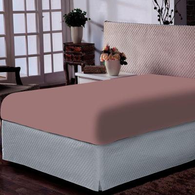 Lençol Portallar Casal Com Elástico Malha 100% Algodão Premiun Classic Rose Brid