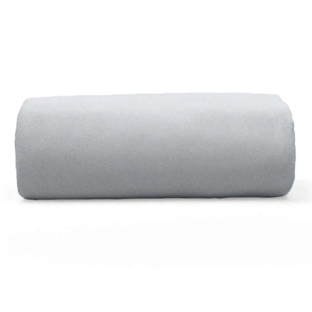 Lençol Buettner Casal Malha 100% Algodão Basic Liso Com Elástico Prata - 1