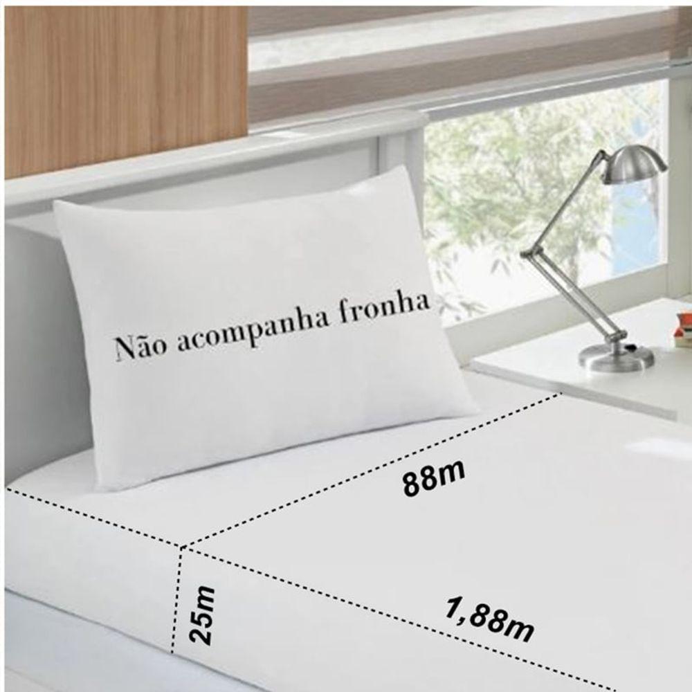 Lençol Buettner Solteiro Malha 100% Algodão Basic Liso Com Elastico Branco - 3