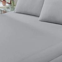 Lençol Buettner Queen Malha 100% Algodão Basic Liso Com Elástico Prata - 2