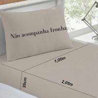 Lençol Buettner Solteiro King Malha 100% Algodão Basic Liso Com Elástico Trigo - 3