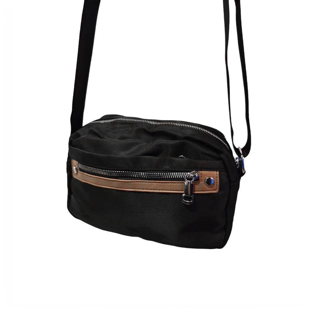Bolsa Transversal Retangular Alça Ajustável Casual Cor:preta - 1
