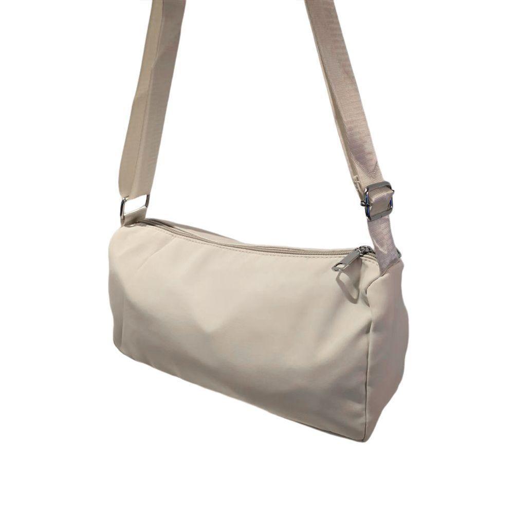 Bolsa Lateral Alça Grossa Transversal Casual Cor:branco - 1
