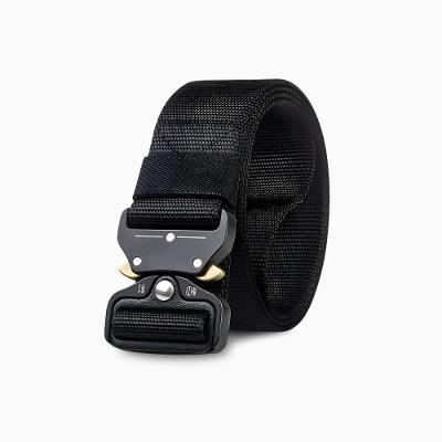 Cinto Preto Tático Militar Com Fivela De Metal Engate Rápido