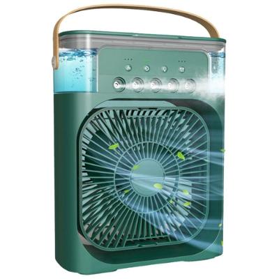 Ventilador Portátil Verde Led 07 Cores Mini Ar Climatizador