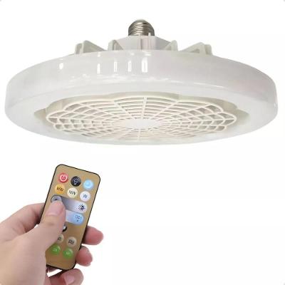 Ventilador Branco Silencioso De Teto Lâmpada Led Luminária