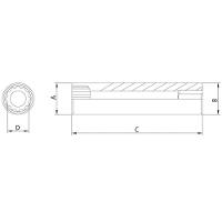 Soquete Estriado Em Aço Cromo Vanádio 5/16" - Encaixe 1/4" Tramontina Pro Tramontina - 2