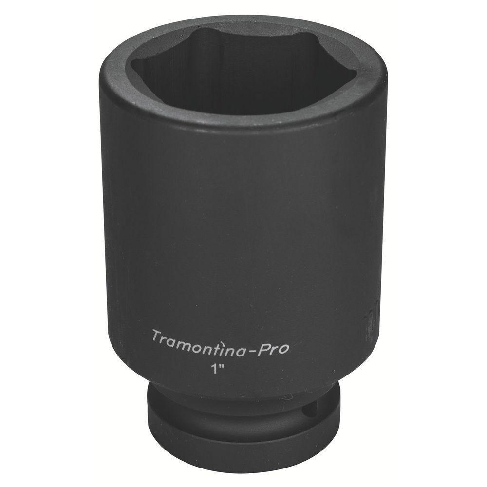 Soquete De Impacto Sextavado Longo Em Aço Cromo Molibdênio 60 Mm - Encaixe 1'' Pro - 1