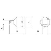Adaptador Para Soquetes De Impacto - Encaixe 3/8" F X 1/2" M Tramontina Pro Tramontina - 2