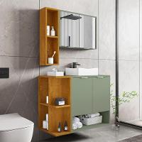 Gabinete Espelheira E Cuba Branca 70 Cm Ibiza Bechara Pistache Naturalle - 6