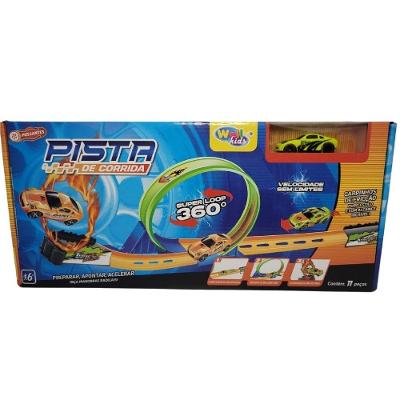 Pista De Corrida Super Loop 360° - 11 Peças - Wellkids